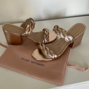 STUART WEITZMAN (NEW) Twistie 75 Block Heel Slide Sandal, size 9.5